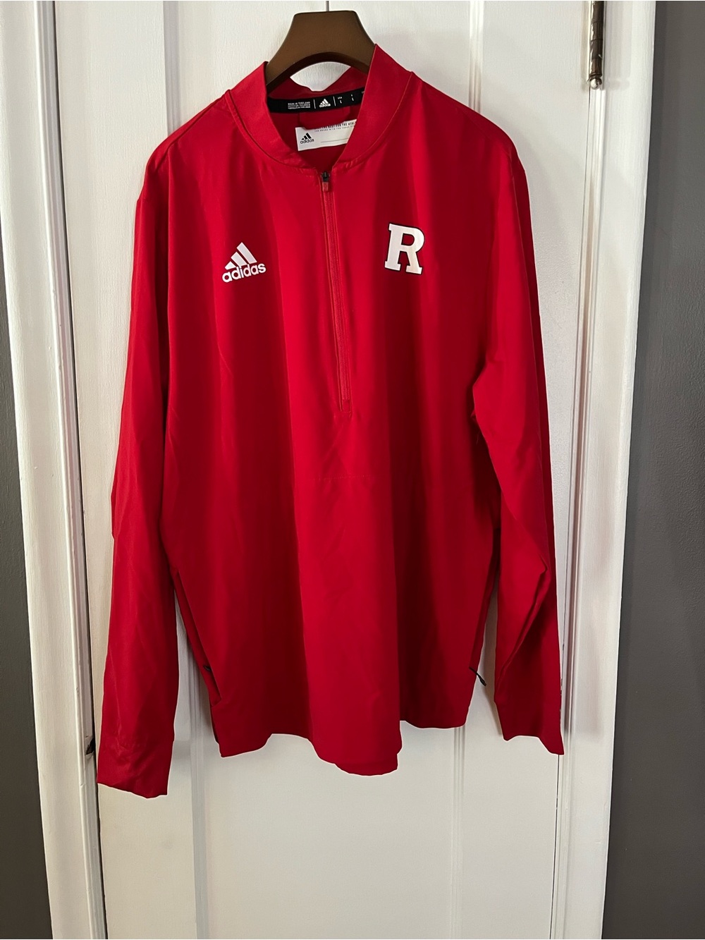Rutgers Football adidas Adizero Quarter-Zip Pullover Sz Large | Team Issued NWOT